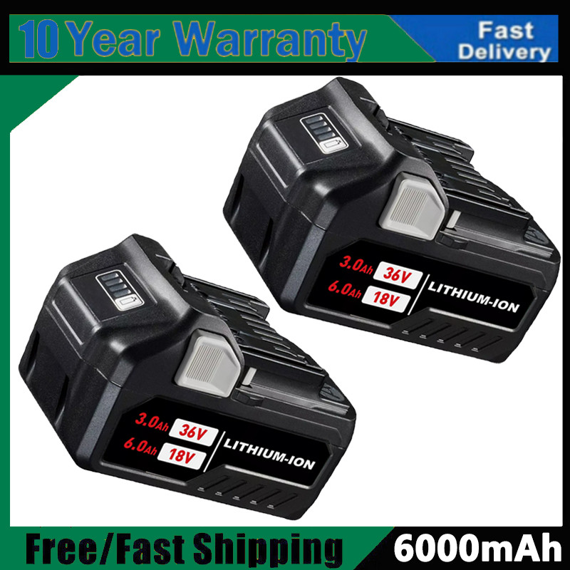 2X For Metabo HPT BSL36A18 6Ah Li-Ion Battery MultiVolt 372121M BSL36B18 36V/18V
