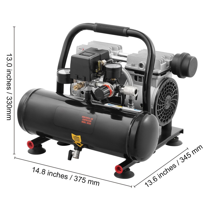 VEVOR Air Compressor Compact Portable Oil Free Compressor 1 Gallon 90PSI gallery