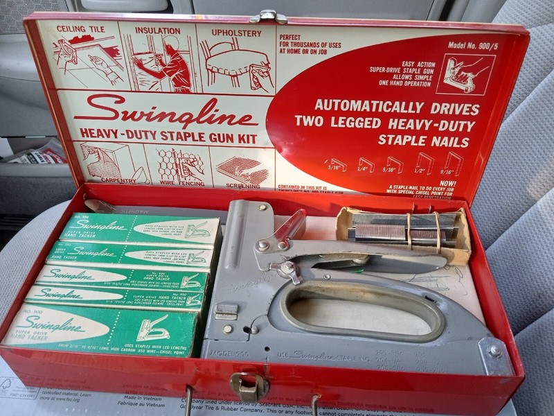 Vintage Swingline 900 Stapler Gun Kit W/ Staples Complete Working Amazing