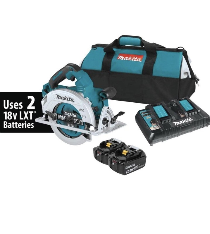 Makita XSH06PT 18V X2 LXT 7-1/4 in. Circular Saw Kit (5.0Ah)