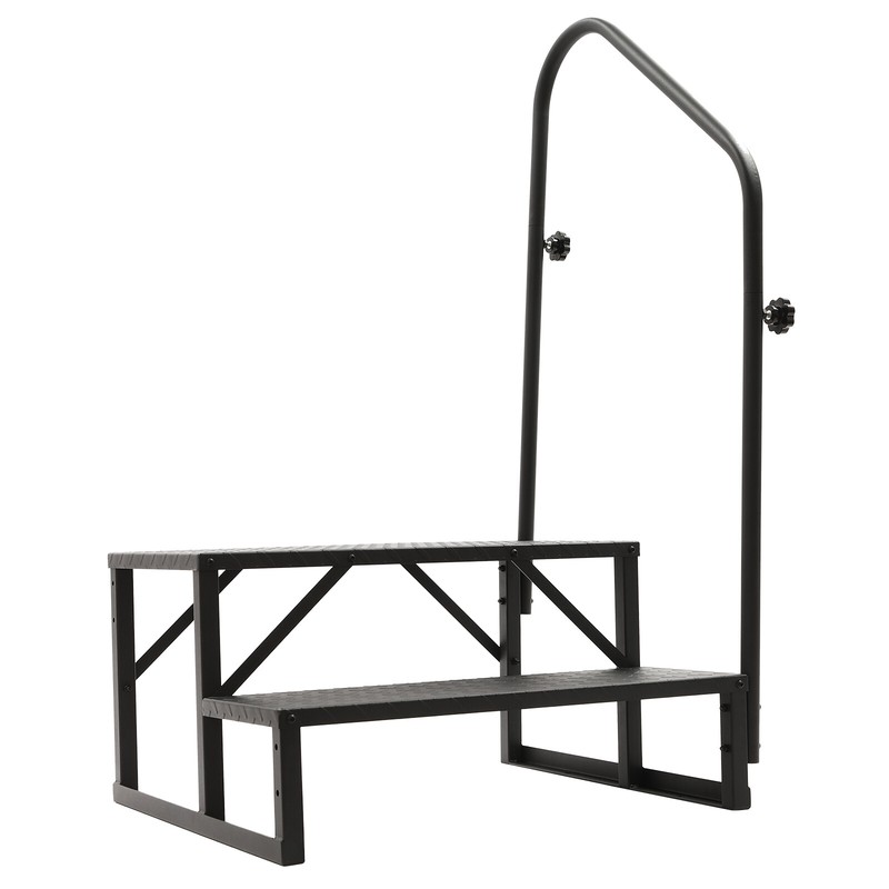 RV Stairs Handrails Ladder with High-Quality Steel, 450 lbs Capacity,
