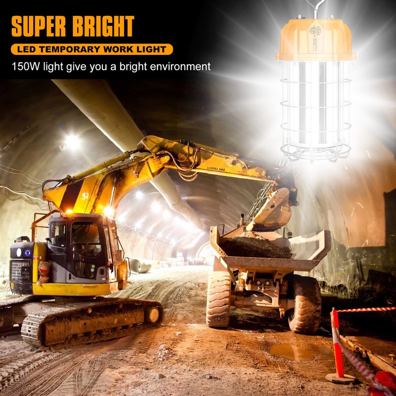 LED Temporary Work Light 150W 22,500lm Outdoor Construction Job Site Lighting gallery