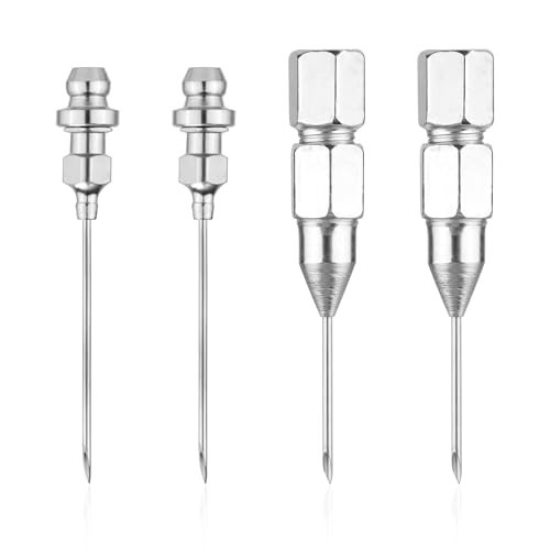 4pcs Grease Gun Needle Nozzle Grease Needle Grease Fittings Tool Detachable G…