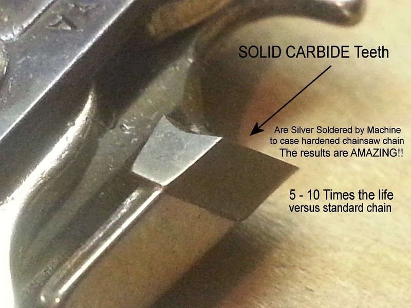 SOLID CARBIDE Chainsaw 3/8″ 0.050 LP Type 91 ANY LENGTH *NO Coated Junk* VIDEO