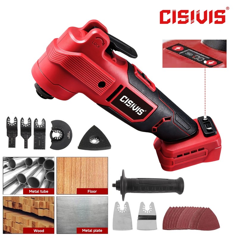 CISIVIS Cordless Multi-Tool Oscillating Tool For Milwaukee M18 Battery-Tool Only