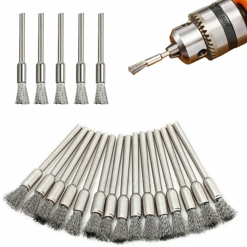 Stainless Steel Wire Brush Set Dremel Tool Rotary Die Grinder Removal Wheel 2019 gallery