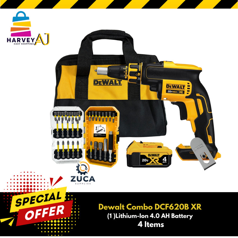 DeWalt DCF620B XR 20V MAX XR BL Li-Ion Drywall Screwgun Kit w/ 1 Batt (4 Ah) Set