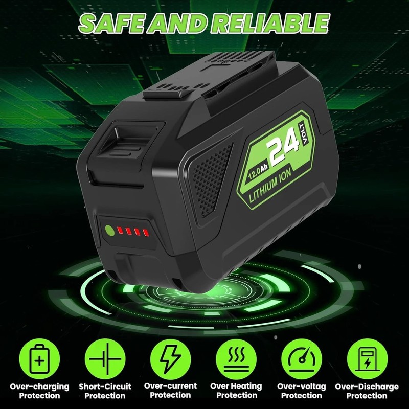 XNJTG 24V 6.5Ah 156Wh Lithium-Ion Battery Replacement for Greenworks 24V 29842 M gallery