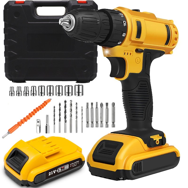 3 in 1 Cordless Drill Driver 21V MAX ELECTRIC SCREWDRIVER/Wrench Kit W/ Battery