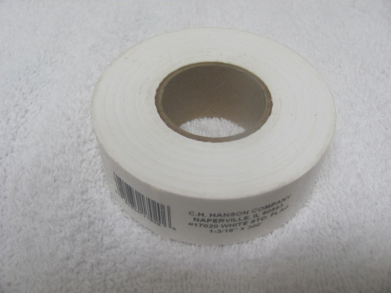 Hanson 17020 300′ White Vinyl Flag Marking Ribbon Tape