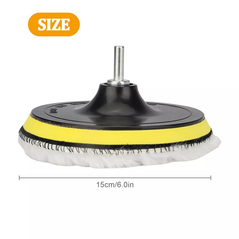6" Buffing Polishing Pad Wool Wheel Mop Kit For Car Polisher Drill Adapter 5PCS gallery