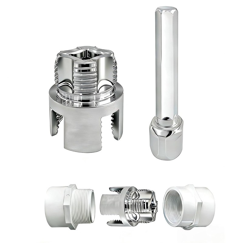 1 Inch PVC Pipe Threader Kit–Internal & External Threading Tool for Plastic Pipe