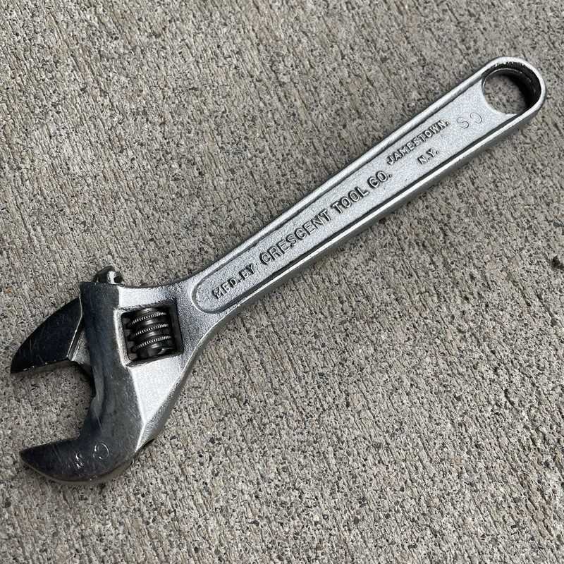 Crescent Crestoloy 6” Forged Steel Adjustable Wrench USA Vtg gallery
