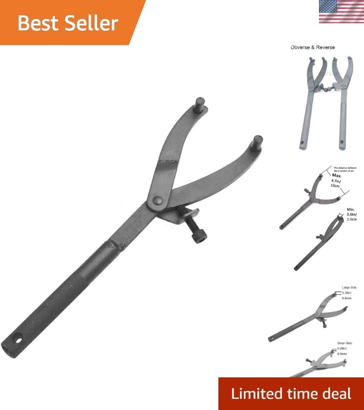 Stainless Steel Adjustable Spanner Wrench with C Shaped Head – 11.8in