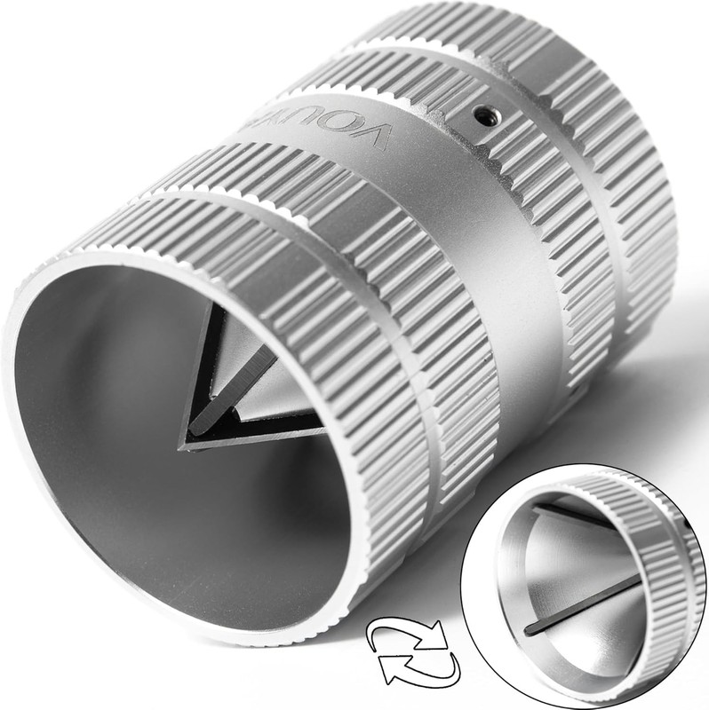 Deburring Tool for Copper Pipe, PVC Tubing, 1/4� to 1-5/8″ All-Metal Inner Outer