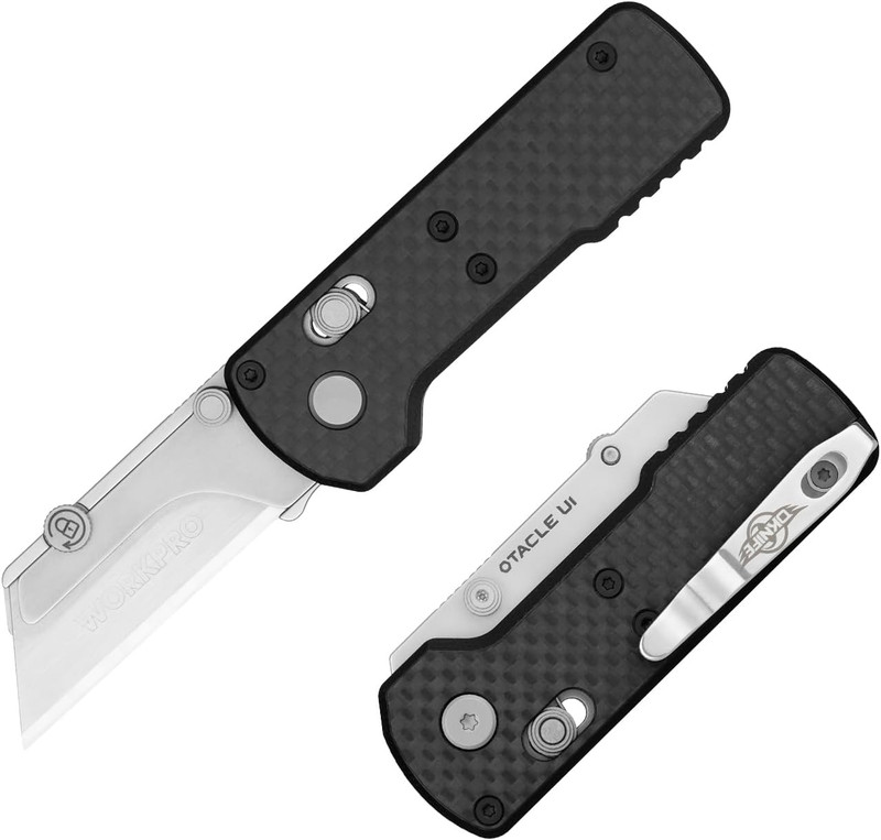 OKNIFE Otacle U1 Folding Pocket Utility Knife, Quick Change Box Cutter with Rail