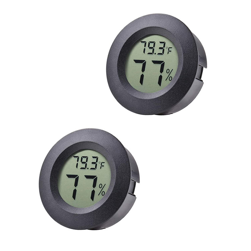 Paquete de 2 mini termómetros higrómetros en grados Fahrenheit o Celsius