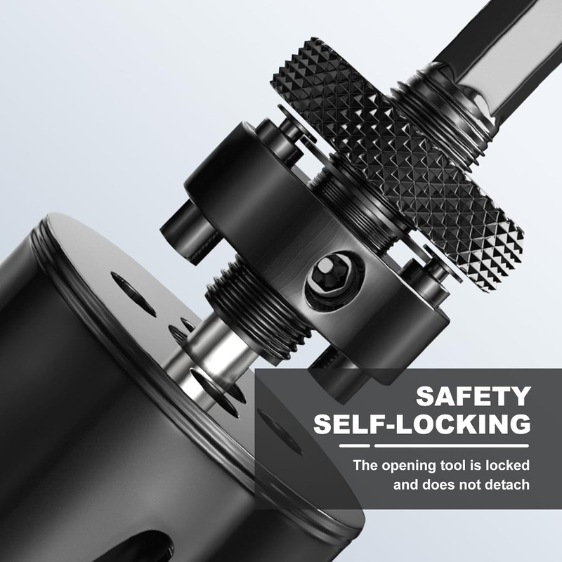 Professional Quality 7.6" Hole Saw with Spring-Centered Drill for Smooth Cuts gallery