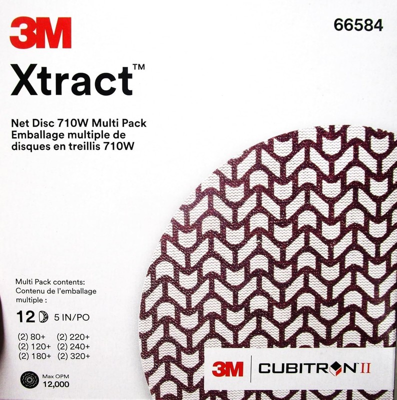 Xtract Net Disc 710W, 5 in, 12 Piece Multi-Pack Hook and Loop Sanding Discs, 80+