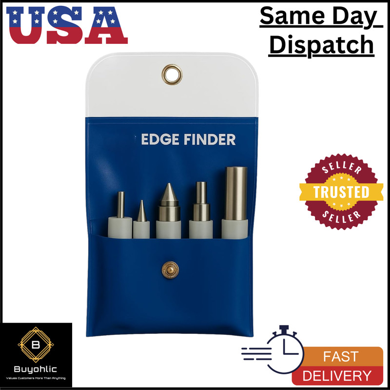 5 Piece Precision Edge Finders for Milling & Lathe – Blue Pouch Case
