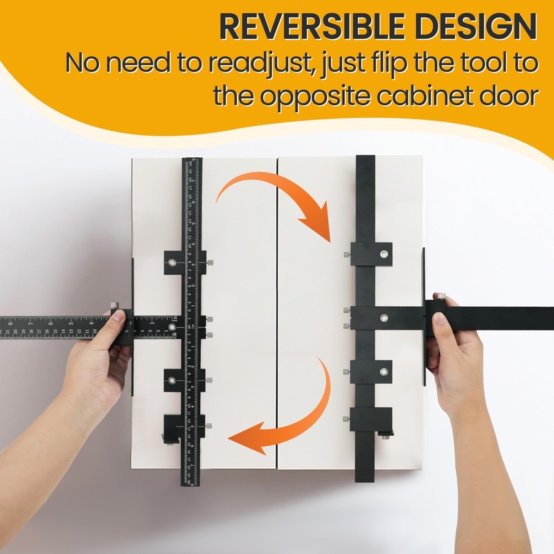 Cabinet Hardware Jig, Adjustable Handle Jig Tool, Aluminum Black gallery
