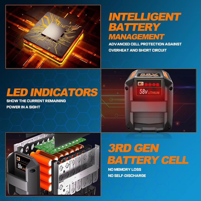 5.0Ah Lithium-ion Battery CBP-58V40 for Echo 58Volt CBP-58V2AH CHT-58V CDST-58V gallery