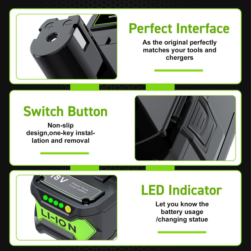 2PACK For RYOBI P108 18V One Plus 6.0Ah High Capacity Battery Lithium-Ion Li-Ion gallery