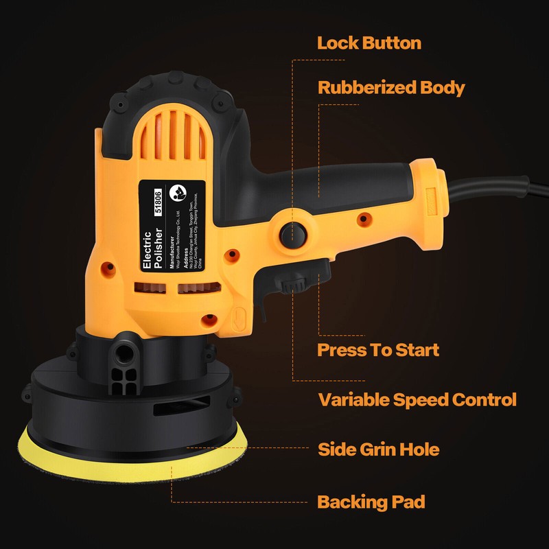 ✅Car Polisher Buffer Sander 800W Polishing Machine Kit Waxing with 5" Pad Bonnet gallery
