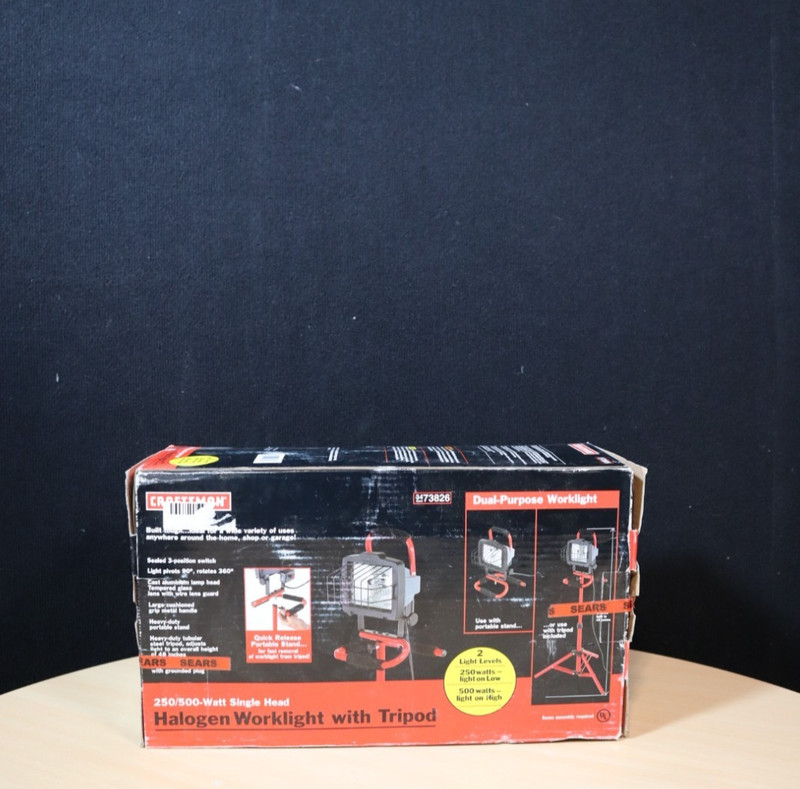 Craftsman 250/500-Watt Single Head Halogen Worklight with Tripod ( Model 3473826