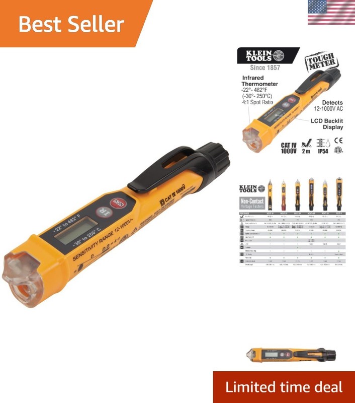 Voltage Tester Non-Contact AC Voltage IR Thermometer 12-1000V Fahrenheit Celsius