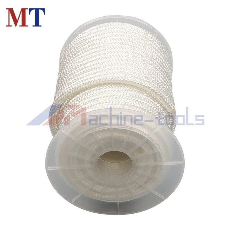 3/8″x100′ White Nylon Solid Braid Knot Rope High UV For Flag Poles Clotheslines