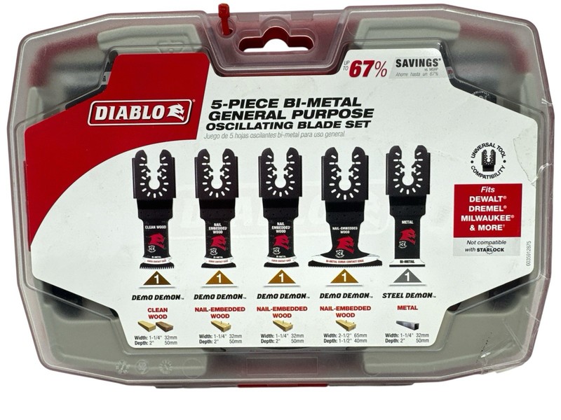 Diablo DOU5SP Oscillating Multi-Tool General Purpose Pack Of 5 Blades NEW