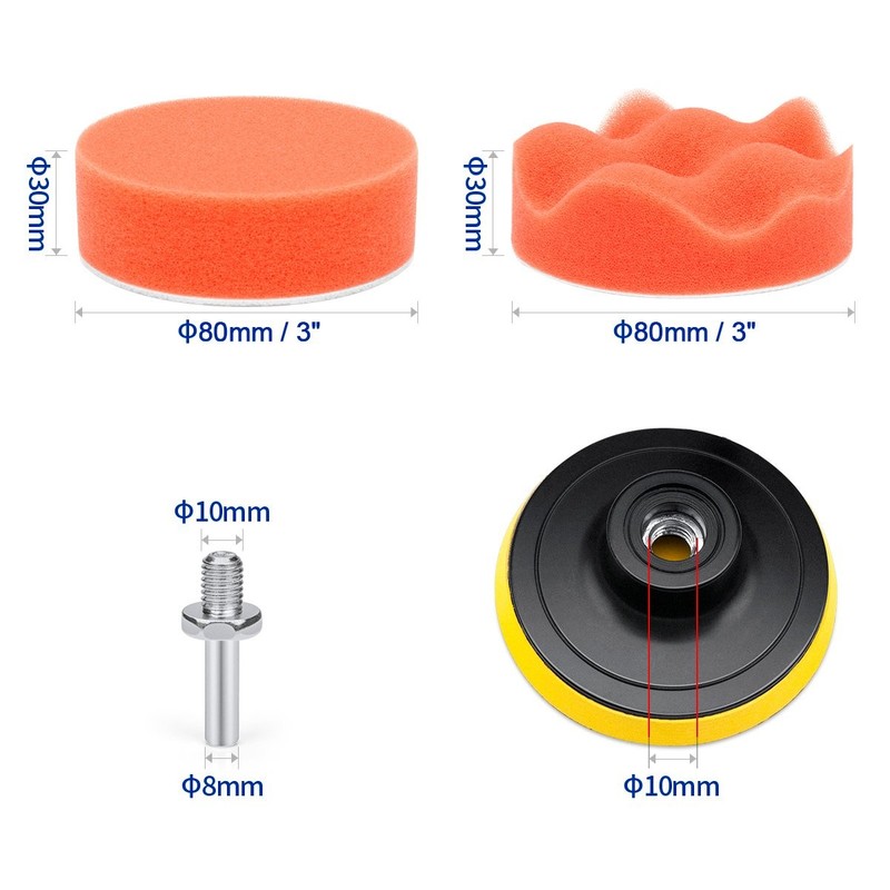Car Foam Drill Polishing Pad Kit 22 PCS 3 Inch Buffing Pads Set Piece gallery