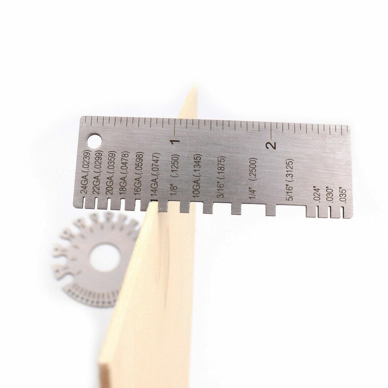 2PCS Sheet Metal Gauge Thickness Gage Measuring Tool US Standard Gauge Tools R gallery