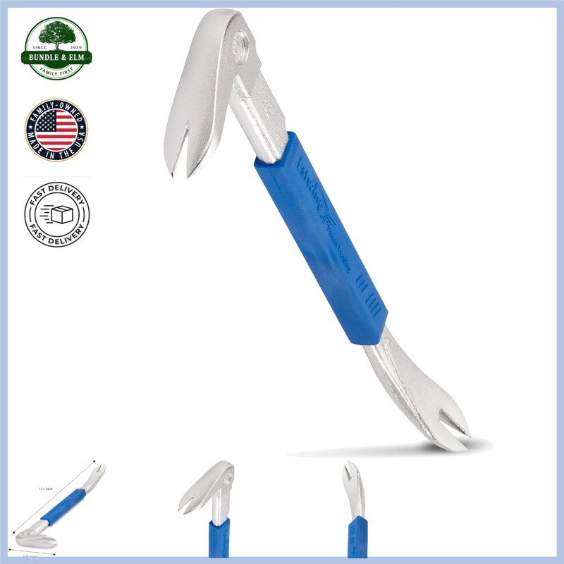 11″ Nail Puller with High Leverage Design for Easy Nail Removal and Prying