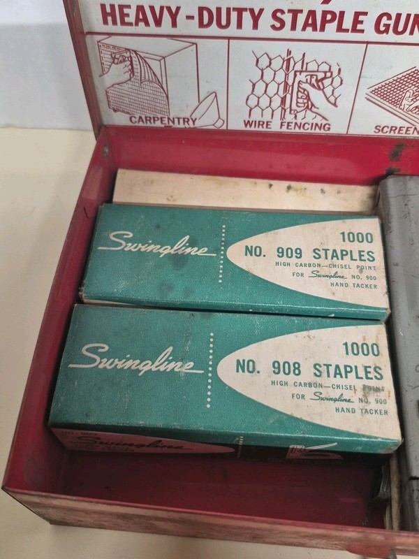 Vintage Swingline Heavy-Duty Staple Gun Kit Model #900/5 See Description gallery
