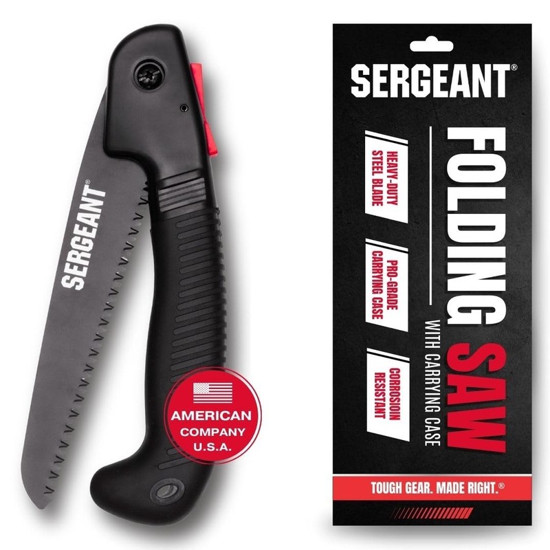 Folding Hand Saw with Pouch. Pruning hand saw. Best for Wood, Bone, PVC, Tree...