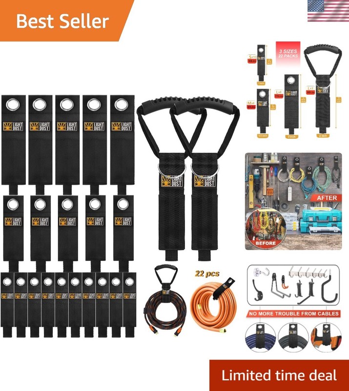 22PCS Heavy-Duty Storage Straps – Ultimate Garage Organization Solution