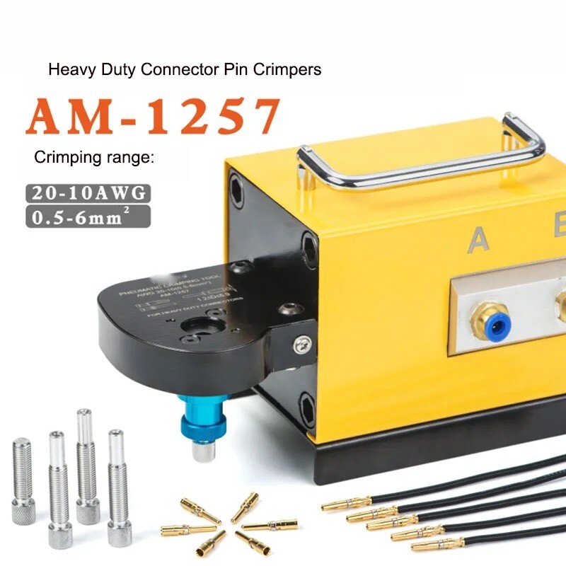 AM-0682 Pneumatic Aviation Terminal Four-core Coaxial Crimping Machine