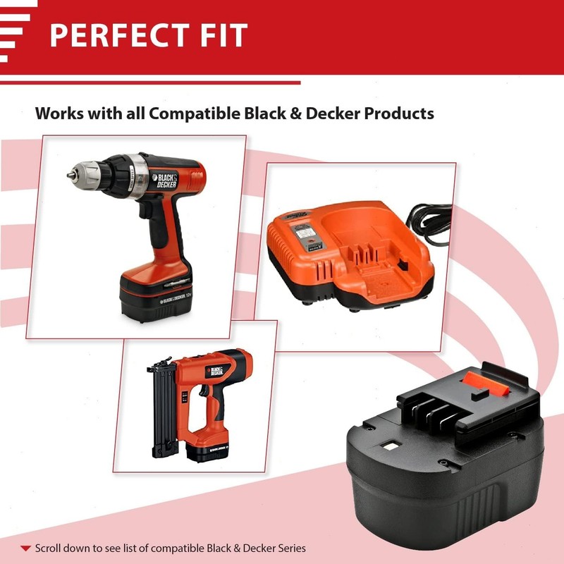 2Pack HPB12 3.6Ah for Black and Decker 12V Battery Firestorm FSB12 FS120BX A12 gallery