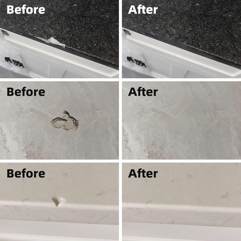 Tile and Granite/Marble Repair Kit, Porcelain Stone and Quartz Countertops Repai gallery