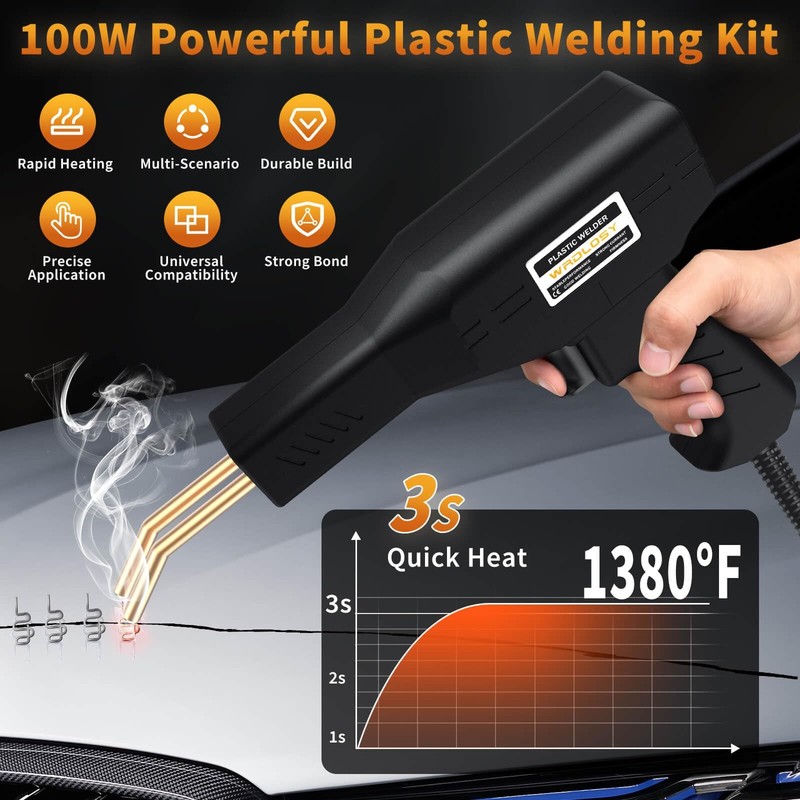 Wrdlosy Plastic Welder, 1200PCS Staples, Plastic Welding Kit, Must Have gallery