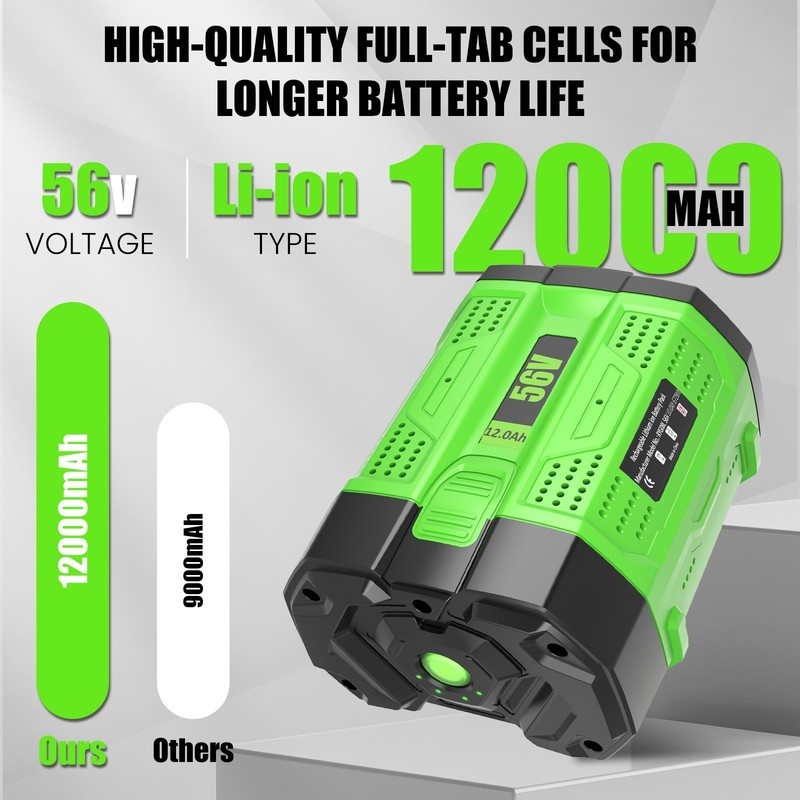 1~2PACK 56V 12.0Ah upgrade For EGO BA5600T Power + 56V 10Ah Lithium New Battery gallery