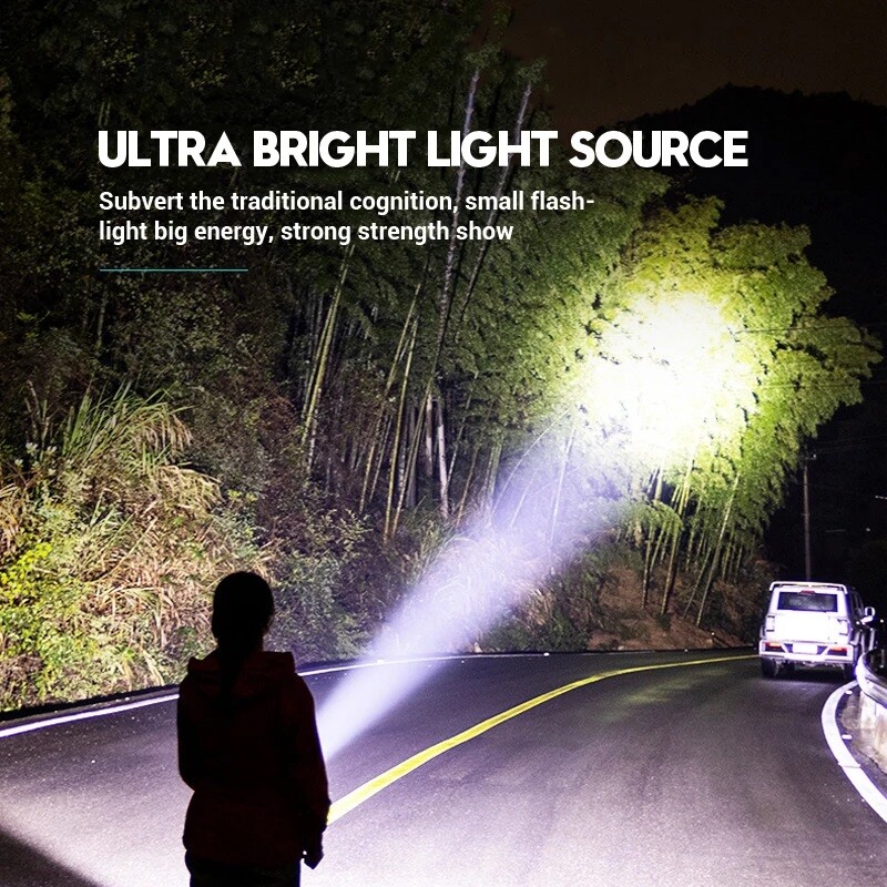1000000 Lumens Super Bright LED Tactical Flashlight Rechargeable LED Work Light gallery
