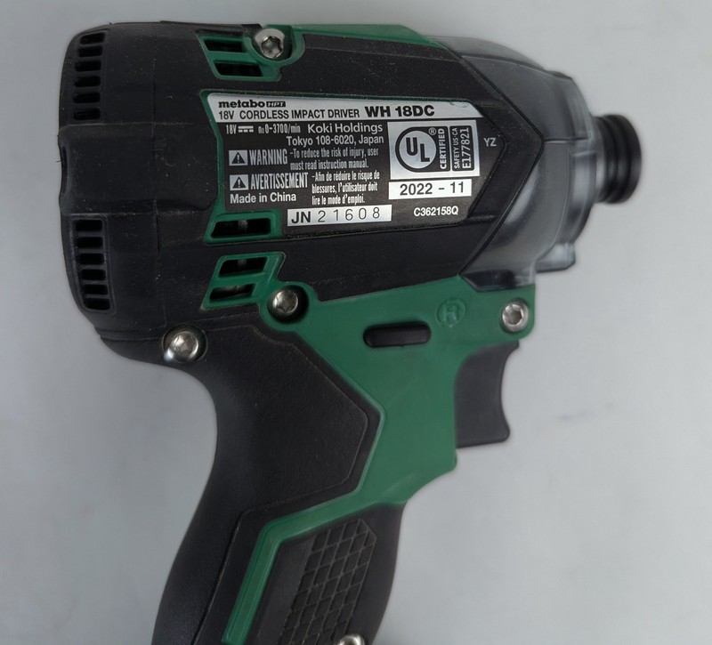 Metabo HPT WH18DC 18V Li-Ion Impact Driver With 2x 2Ah Batteries & Charger gallery