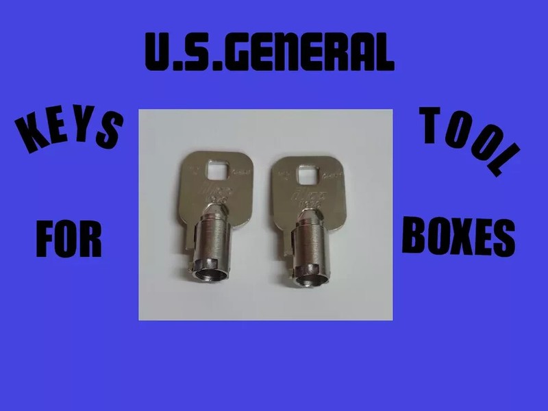 U.S. GENERAL SET OF TWO KEYS 0669 TUBULAR TOOL BOX REPLACEMENT KEY FREE SHIPPING