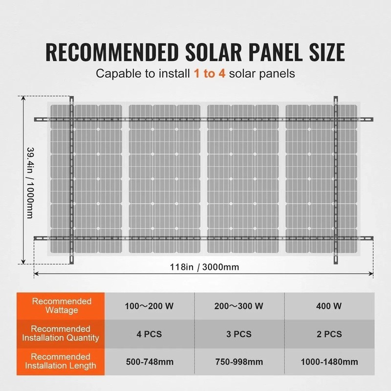 Solar Panel Mounting Brackets, 30°-60° Adjustable Multi-Pieces Solar Panel gallery