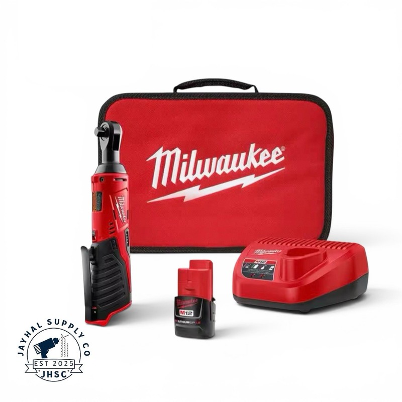 Milwaukee 2457-21 3/8″ Cordless M12 Lithium-Ion Ratchet Kit