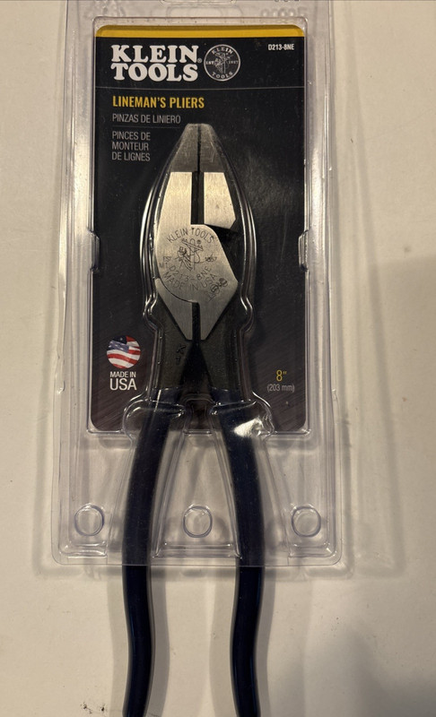 Klein D213-8NE 8″ Linemans Pliers