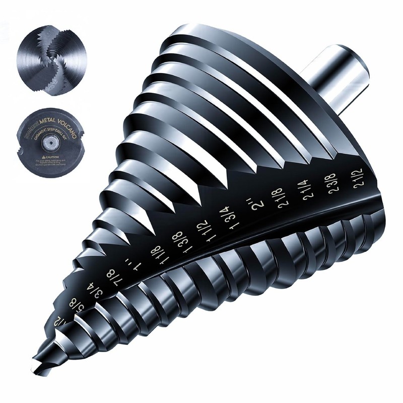 Step Drill Bit 1/4 – 2-1/2 15 Size Shank Unibit toolant Gigantic BitPro 2-1/215